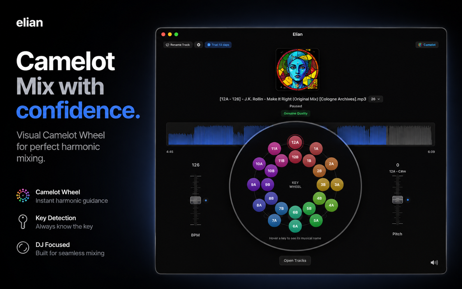 Visual harmonic mixing.